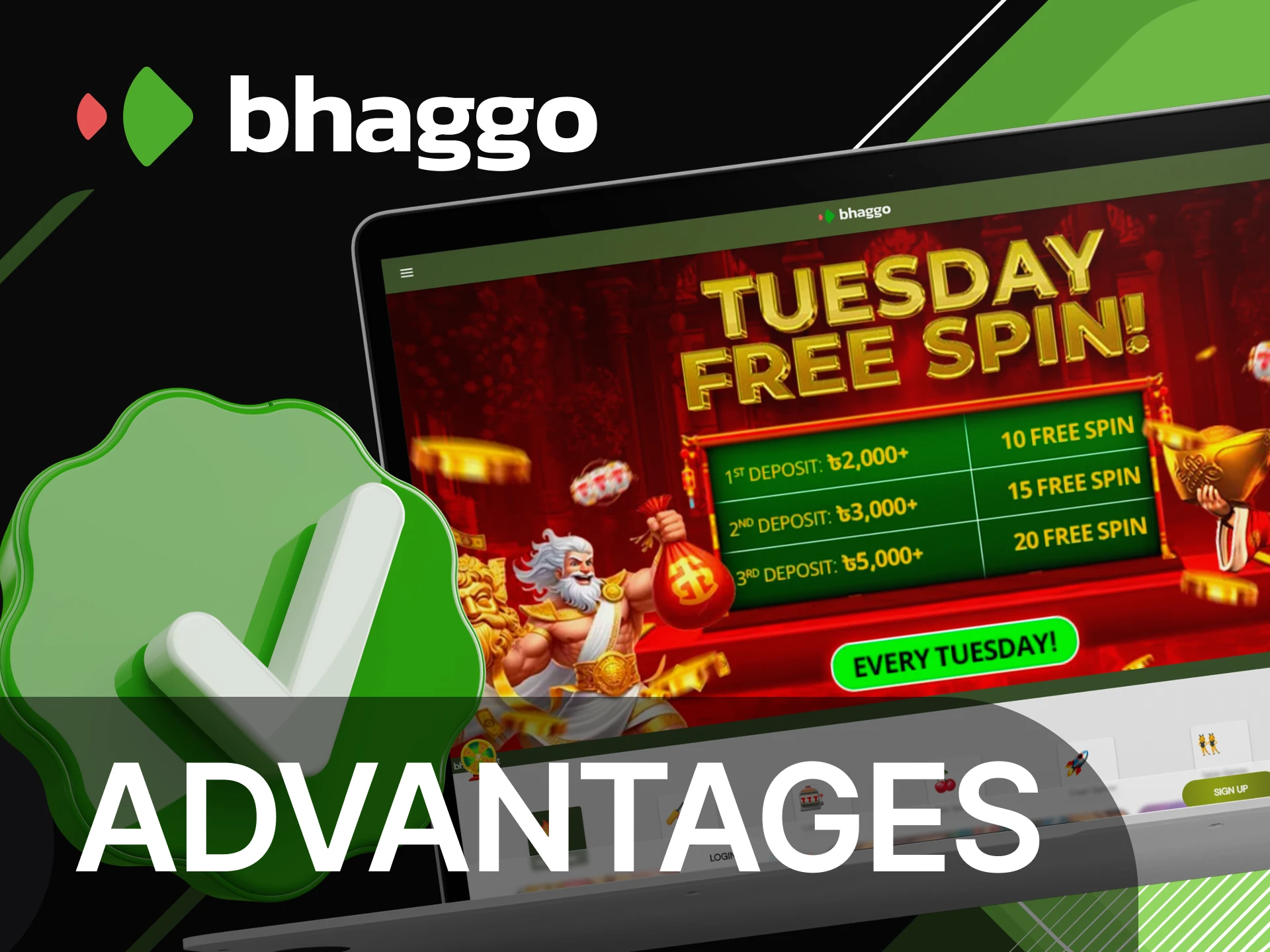 Bhaggo Casino offers a lot of bonuses and benefits for users from Bangladesh.