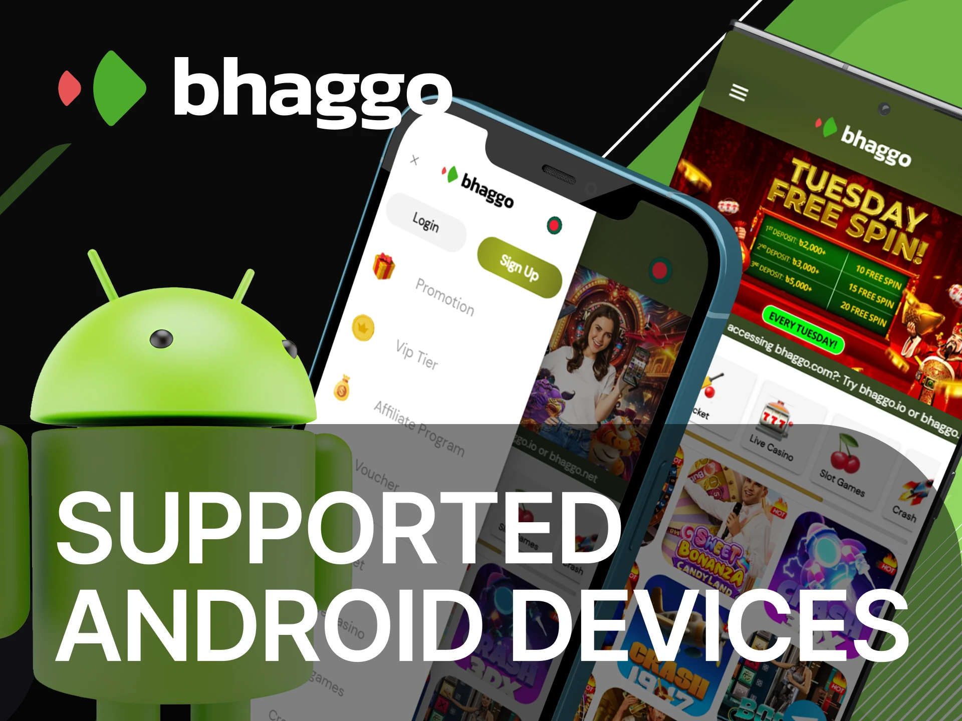Supported Android Devices for Bhaggo Mobile App.