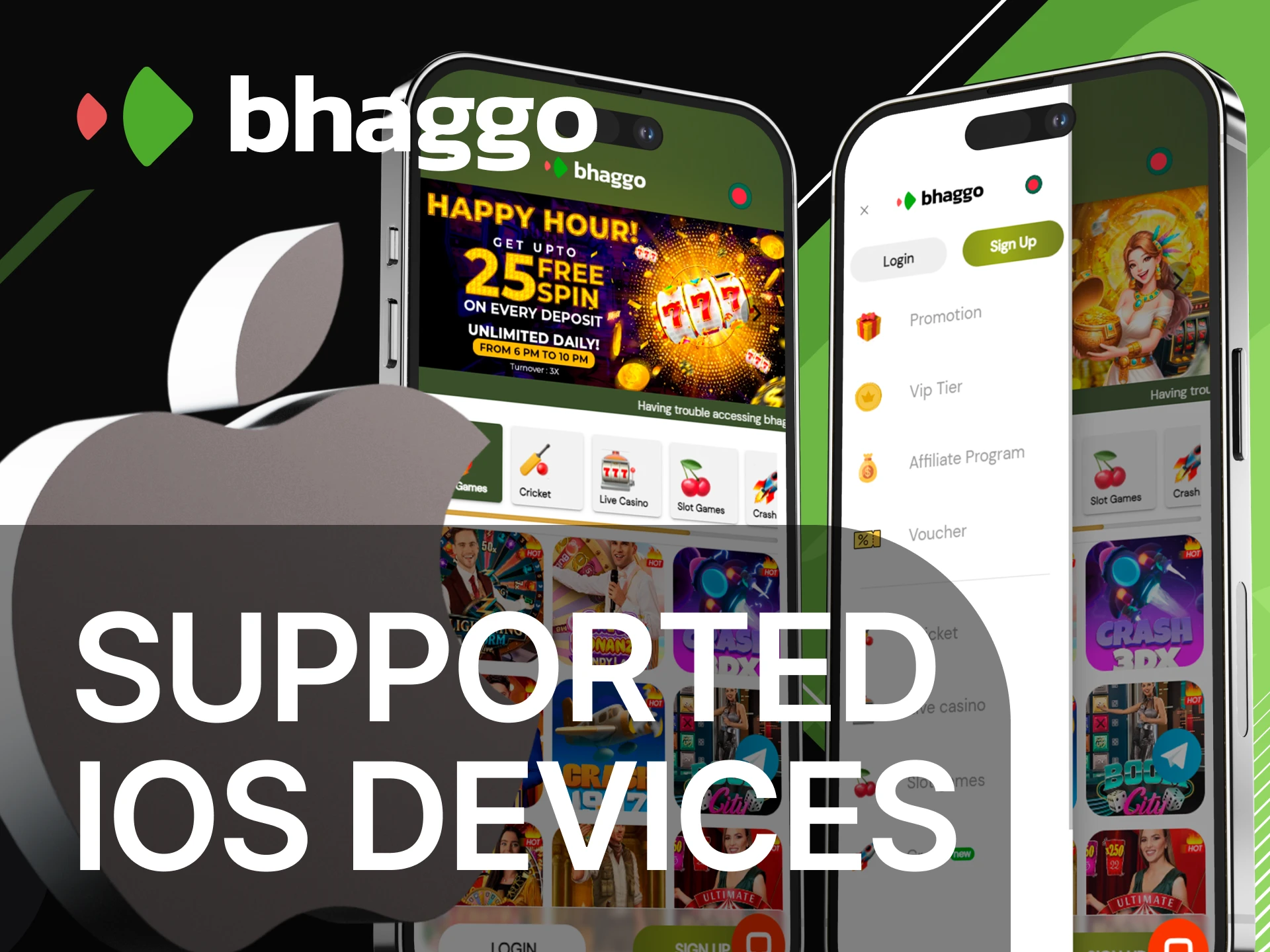 These iOS devices support the Bhaggo mobile app.
